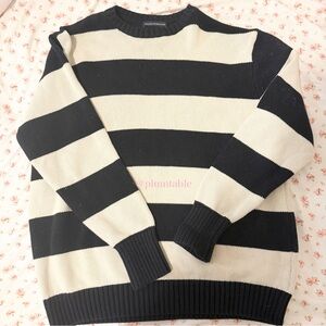 Brandy Melville Bold Stripe Crewneck Sweater